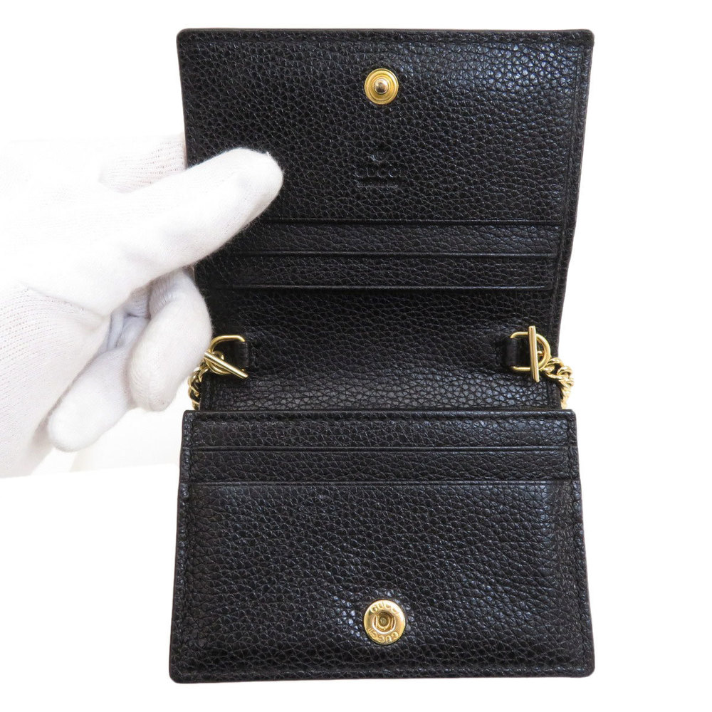 Gucci Zumi Bifold Wallet Chain Coin Purse Leather - Picture 5 of 9